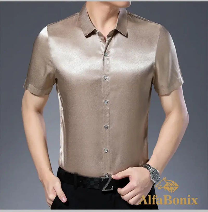 Camisa Alfabonix Silk Satin