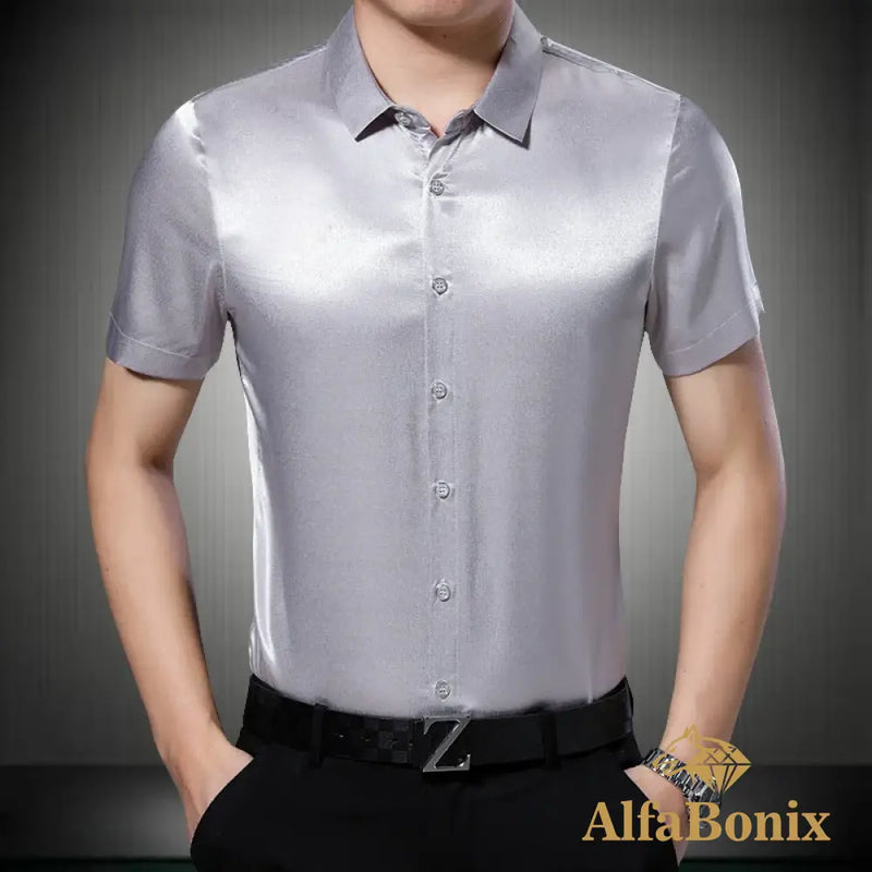 Camisa Alfabonix Silk Satin