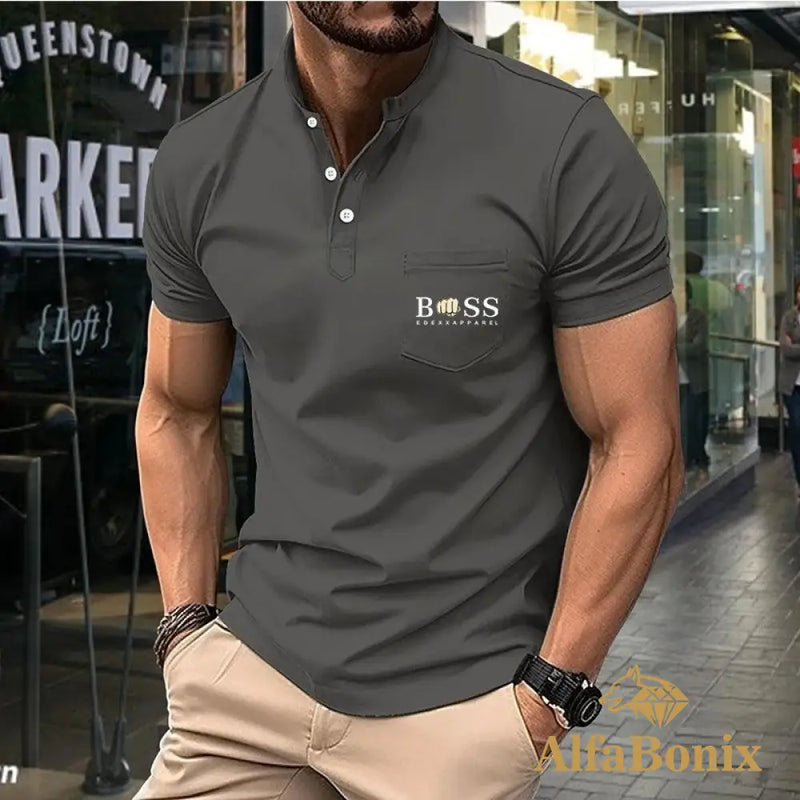 Camiseta Polo Masculina Alfa Boss Navarro