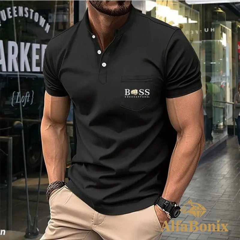 Camiseta Polo Masculina Alfa Boss Navarro