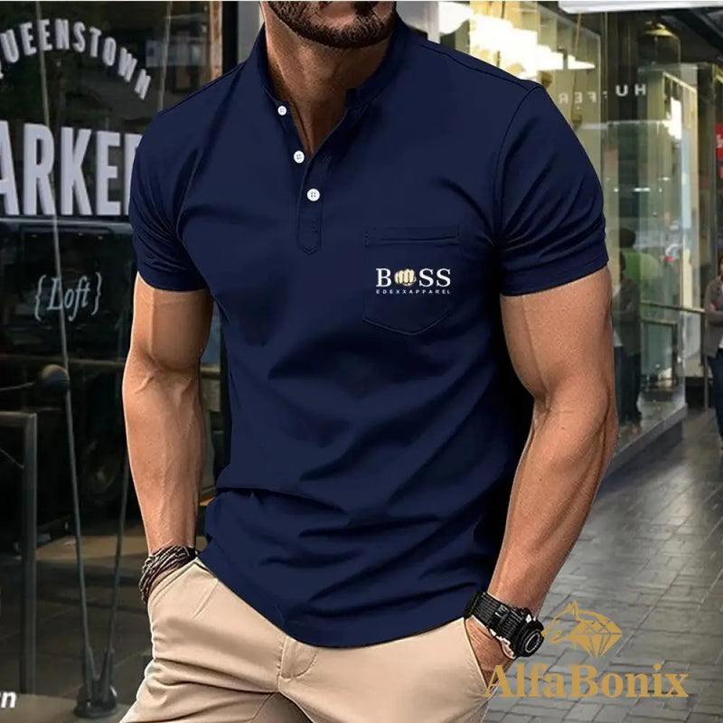 Camiseta Polo Masculina Alfa Boss Navarro