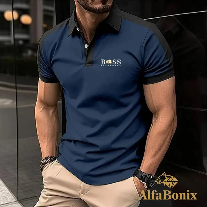 Camiseta Polo Masculina Alfa Boss Navarro