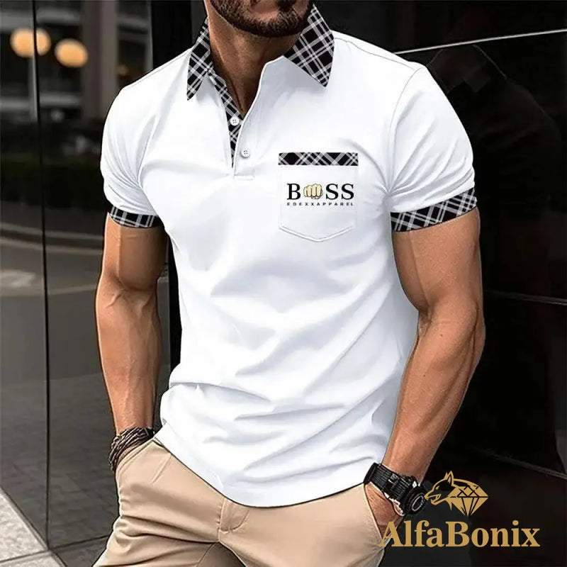 Camiseta Polo Masculina Alfa Boss Navarro