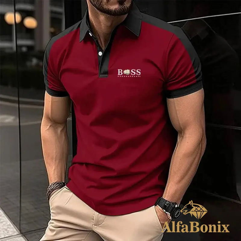 Camiseta Polo Masculina Alfa Boss Navarro