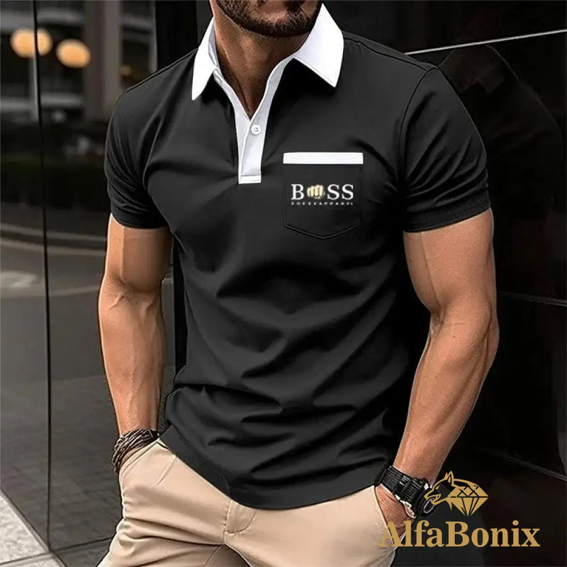 Camiseta Polo Masculina Alfa Boss Navarro