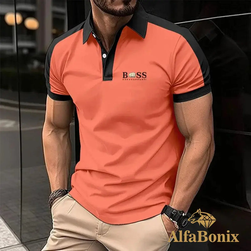 Camiseta Polo Masculina Alfa Boss Navarro