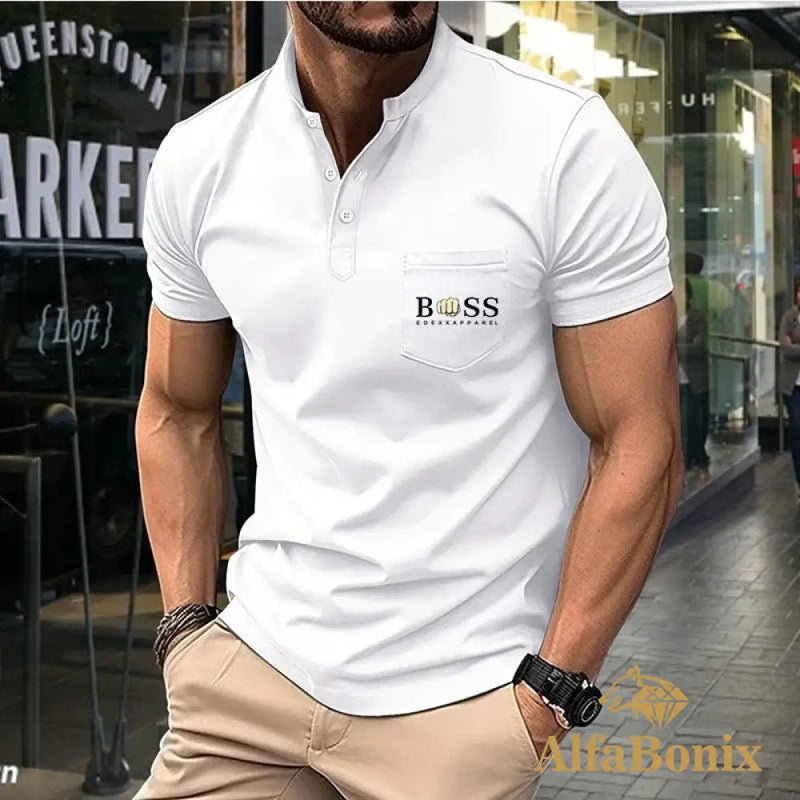 Camiseta Polo Masculina Alfa Boss Navarro