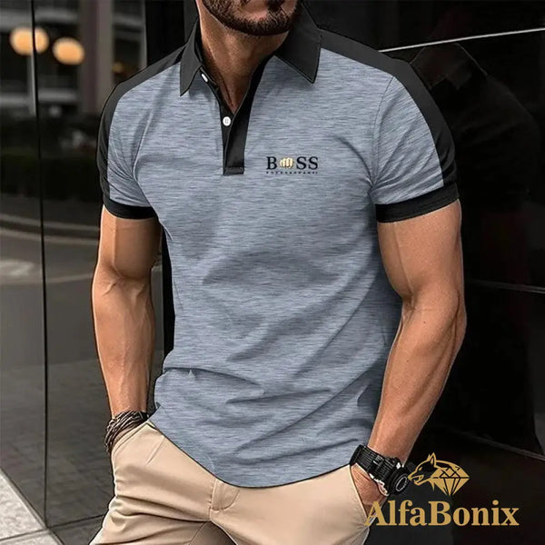 Camiseta Polo Masculina Alfa Boss Navarro