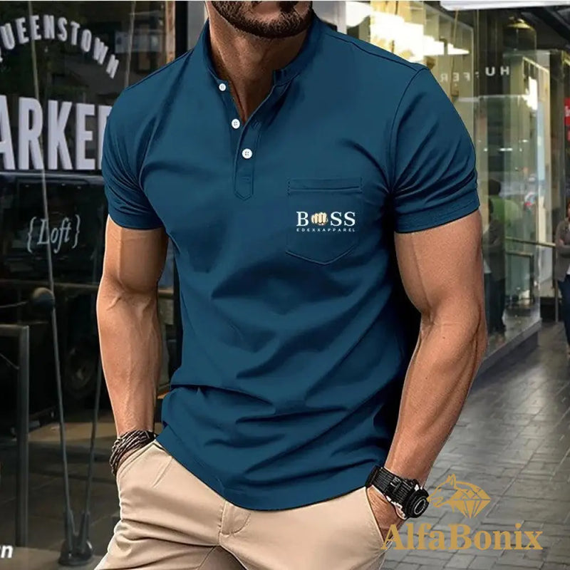 Camiseta Polo Masculina Alfa Boss Navarro