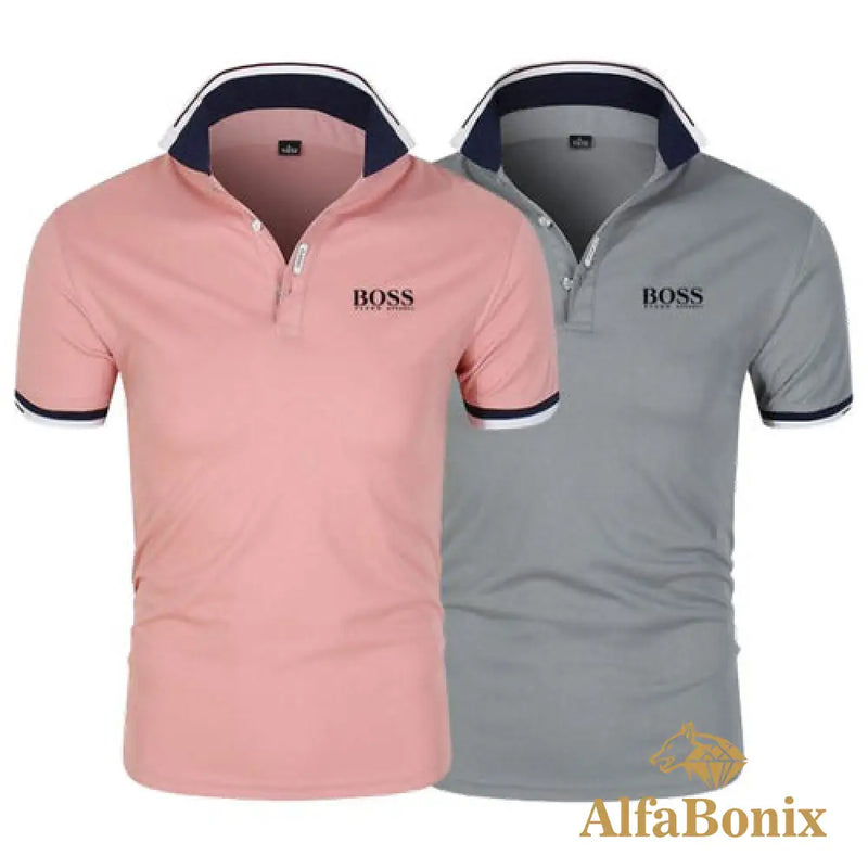 Kit 2 Camisas Polo Alfa Boss - [Compre 1 Leve 2]