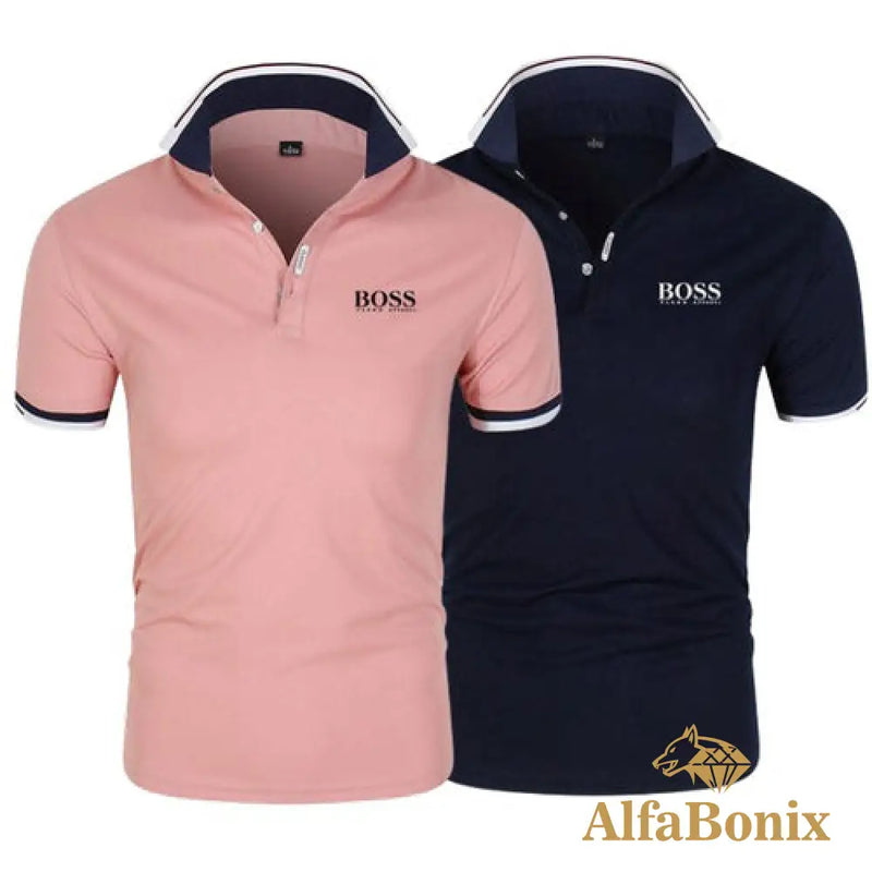 Kit 2 Camisas Polo Alfa Boss - [Compre 1 Leve 2]