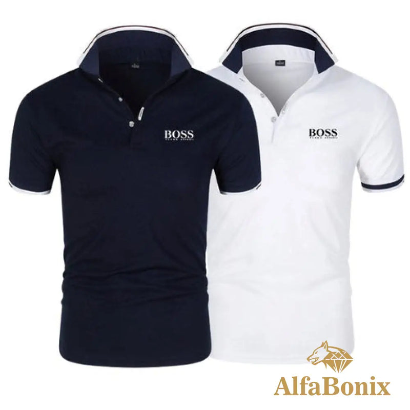 Kit 2 Camisas Polo Alfa Boss - [Compre 1 Leve 2]