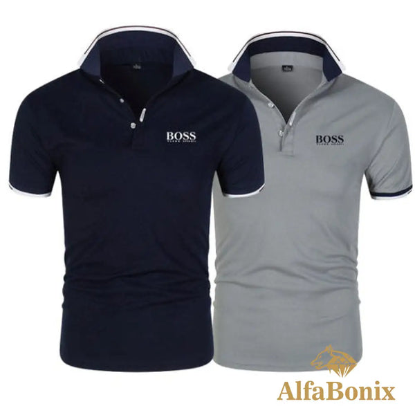 Kit 2 Camisas Polo Alfa Boss - [Compre 1 Leve 2]