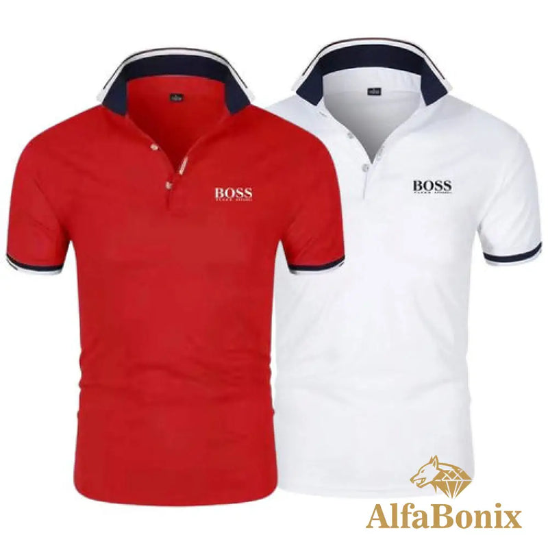 Kit 2 Camisas Polo Alfa Boss - [Compre 1 Leve 2]