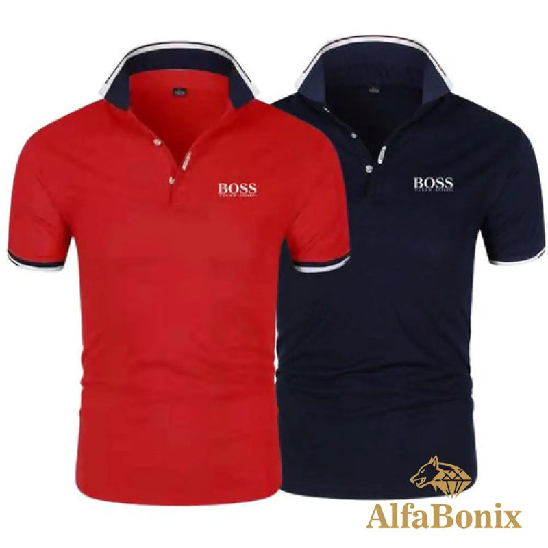 Kit 2 Camisas Polo Alfa Boss - [Compre 1 Leve 2]